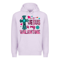 Lilac jesus is my valentine Premium Hoodie - NancyCooperArtShop