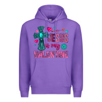Purple jesus is my valentine Premium Hoodie - NancyCooperArtShop