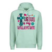 Seafoam jesus is my valentine Premium Hoodie - NancyCooperArtShop