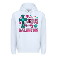 White jesus is my valentine Premium Hoodie - NancyCooperArtShop