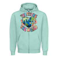 Seafoam teachers change the world Zipper Hoodie - JahusDesignShop