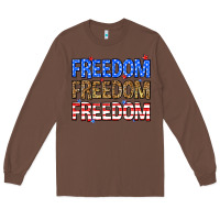 Chestnut Freedom freedom freedom Long Sleeve Tee - Neo Western