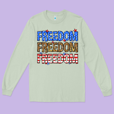 Freedom Freedom Freedom Long Sleeve Tee Designed By Neo Western