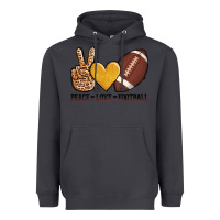 Smoke peace love football Heavyweight Hoodie - AdoDesignShop