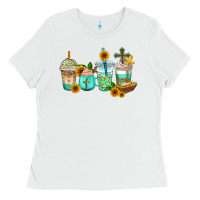 White jesus coffee cups Ladies Tee - AdoDesignShop
