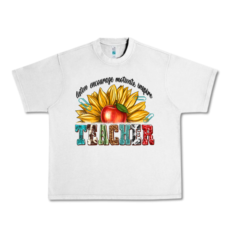 Teacher With Sunflower Urban Heavy Tee by texasbilliewilder | Teevron