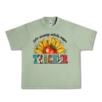 Oil Green teacher with sunflower Urban Heavy Tee - texasbilliewilder