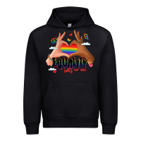 Black equality hurts no one lgbtq hands Urban Hoodie - LillyAllenDesigns