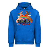 Cobalt equality hurts no one lgbtq hands Urban Hoodie - LillyAllenDesigns