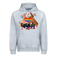 Heather Grey equality hurts no one lgbtq hands Urban Hoodie - LillyAllenDesigns