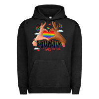 Pigment Black equality hurts no one lgbtq hands Urban Hoodie - LillyAllenDesigns