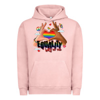 Pigment Salmon equality hurts no one lgbtq hands Urban Hoodie - LillyAllenDesigns