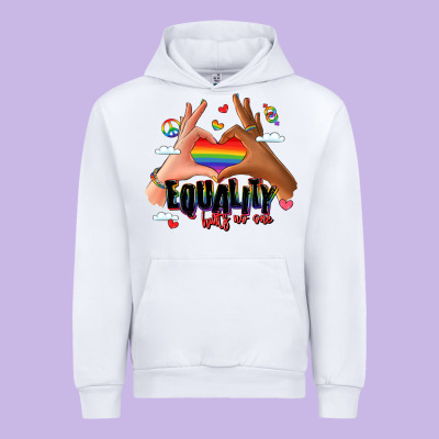 Equality Hurts No One Lgbtq Hands Urban Hoodie Designed By Lillyallendesigns