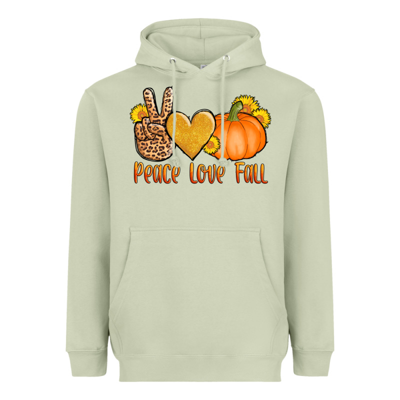 Peace Love Fall Heavyweight Hoodie by AdoDesignShop | Teevron