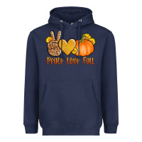 Navy peace love fall Heavyweight Hoodie - AdoDesignShop