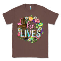 Chestnut He lives Easter with flowers Classic Tee - Neo Western