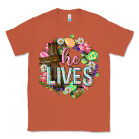 Copper He lives Easter with flowers Classic Tee - Neo Western