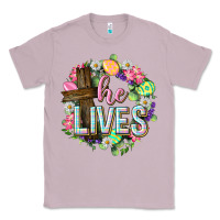 Lilac He lives Easter with flowers Classic Tee - Neo Western