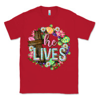 Red He lives Easter with flowers Classic Tee - Neo Western