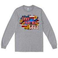Heather Grey Land that we love 4th of july Long Sleeve Tee - CowGirlArtShop