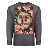 Charcoal Heather Western Welcome To Our Home Premium Sweatshirt - LillyAllenDesigns
