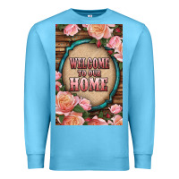 Ocean Blue Western Welcome To Our Home Premium Sweatshirt - LillyAllenDesigns