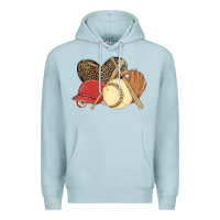 Blue Mist softball Premium Hoodie - MaliasSmallBusiness