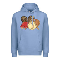 Colony Blue softball Premium Hoodie - MaliasSmallBusiness