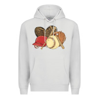 Dove Grey softball Premium Hoodie - MaliasSmallBusiness