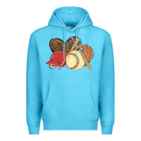 Ocean Blue softball Premium Hoodie - MaliasSmallBusiness