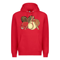 Red softball Premium Hoodie - MaliasSmallBusiness