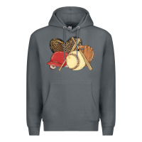 Rock softball Premium Hoodie - MaliasSmallBusiness