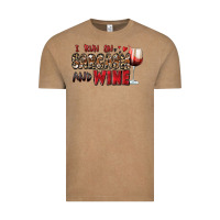 Vintage Coffee i run on sarcasm and wine Vintage Tee - Zillion Design Studio