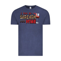 Vintage Denim i run on sarcasm and wine Vintage Tee - Zillion Design Studio