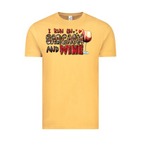 Vintage Mustard i run on sarcasm and wine Vintage Tee - Zillion Design Studio