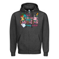 Charcoal Heather best school counselor ever Zipper Hoodie - AdoDesignShop