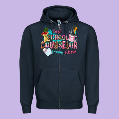 Best School Counselor Ever Zipper Hoodie Designed By Adodesignshop