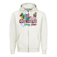 Oatmeal Heather best school counselor ever Zipper Hoodie - AdoDesignShop