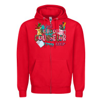 Red best school counselor ever Zipper Hoodie - AdoDesignShop