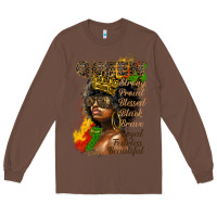 Chestnut afro queen juneteenth Long Sleeve Tee - HRA Design Shop