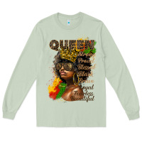 Matcha afro queen juneteenth Long Sleeve Tee - HRA Design Shop