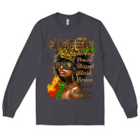 Smoke afro queen juneteenth Long Sleeve Tee - HRA Design Shop