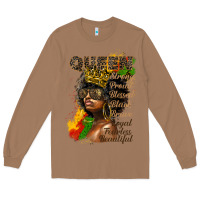 Toasted Coconut afro queen juneteenth Long Sleeve Tee - HRA Design Shop
