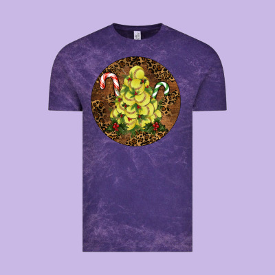 Vintage Tee Softball leopard christmas