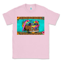 Bubblegum Pink hippie van floral skinny metal can holder Classic Tee - HRA Design Shop