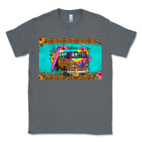 Charcoal Heather hippie van floral skinny metal can holder Classic Tee - HRA Design Shop