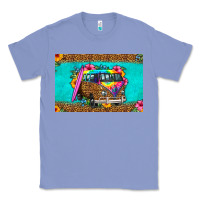 Colony Blue hippie van floral skinny metal can holder Classic Tee - HRA Design Shop