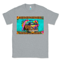 Heather Grey hippie van floral skinny metal can holder Classic Tee - HRA Design Shop