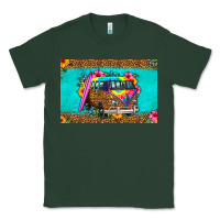 Sports Green hippie van floral skinny metal can holder Classic Tee - HRA Design Shop