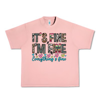 Salmon it s fine i m fine everything s fine Urban Heavy Tee - Zillion Design Studio